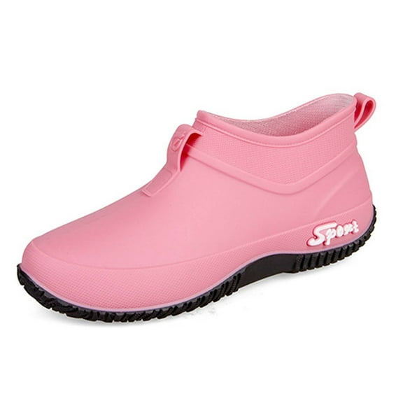 Sunbona Women's Rain Shoes Soft Rainy Season Outer Wear Comfortable Short Working Shoes Durable Lightweight Grippy and Fashion