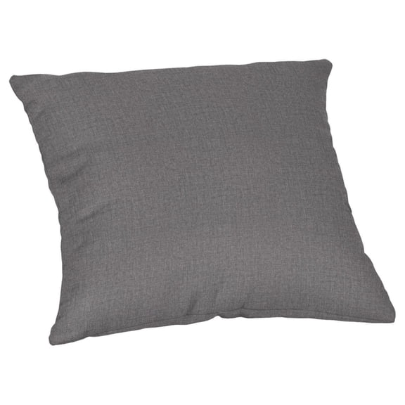 Casual Cushion Outdoor Throw Pillow, Sunbrella Fade & Water Resistant for Patio Furniture, Adirondacks & Porch Swings, 15"W x 15"L, 6" thick, Reversible, Cast Slate