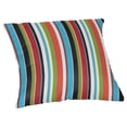 thumbnail image 1 of Casual Cushion Stripe Sunbrella® Fabric 1-Piece Outdoor Throw Pillow, 18"W x 18"L, Carousel Confetti, 1 of 5