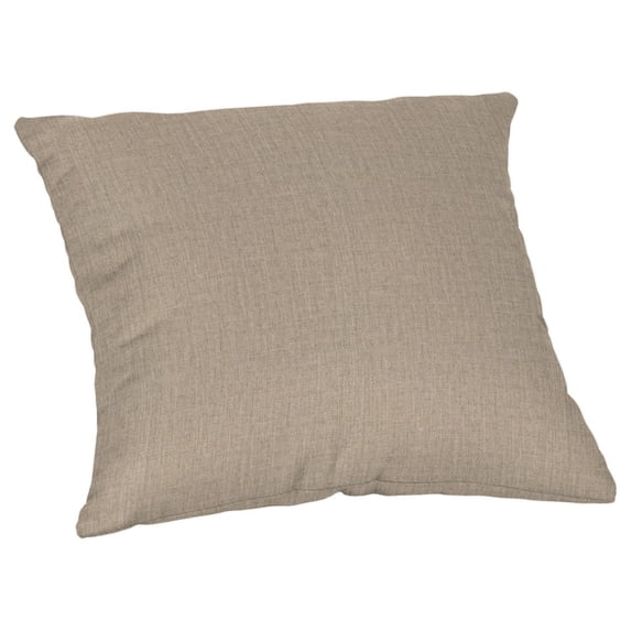 Casual Cushion Solid Sunbrella® Fabric 1-Piece Outdoor Throw Pillow, 18"W x 18"L, Cast Ash