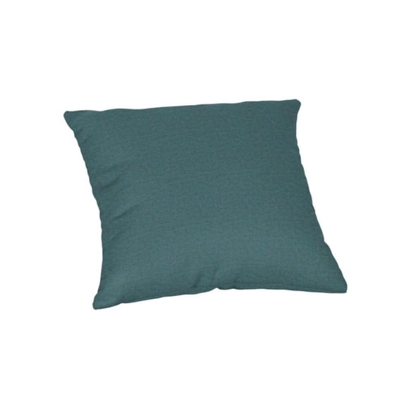 Casual Cushion Solid Sunbrella® Fabric 1-Piece Outdoor Throw Pillow, 18"W x 18"L, Cast Lagoon