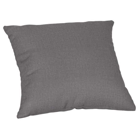 Casual Cushion Outdoor Throw Pillow, Sunbrella Fade & Water Resistant for Patio Furniture, Adirondacks & Porch Swings, 18"W x 18"L, 6" thick, Reversible, Cast Slate