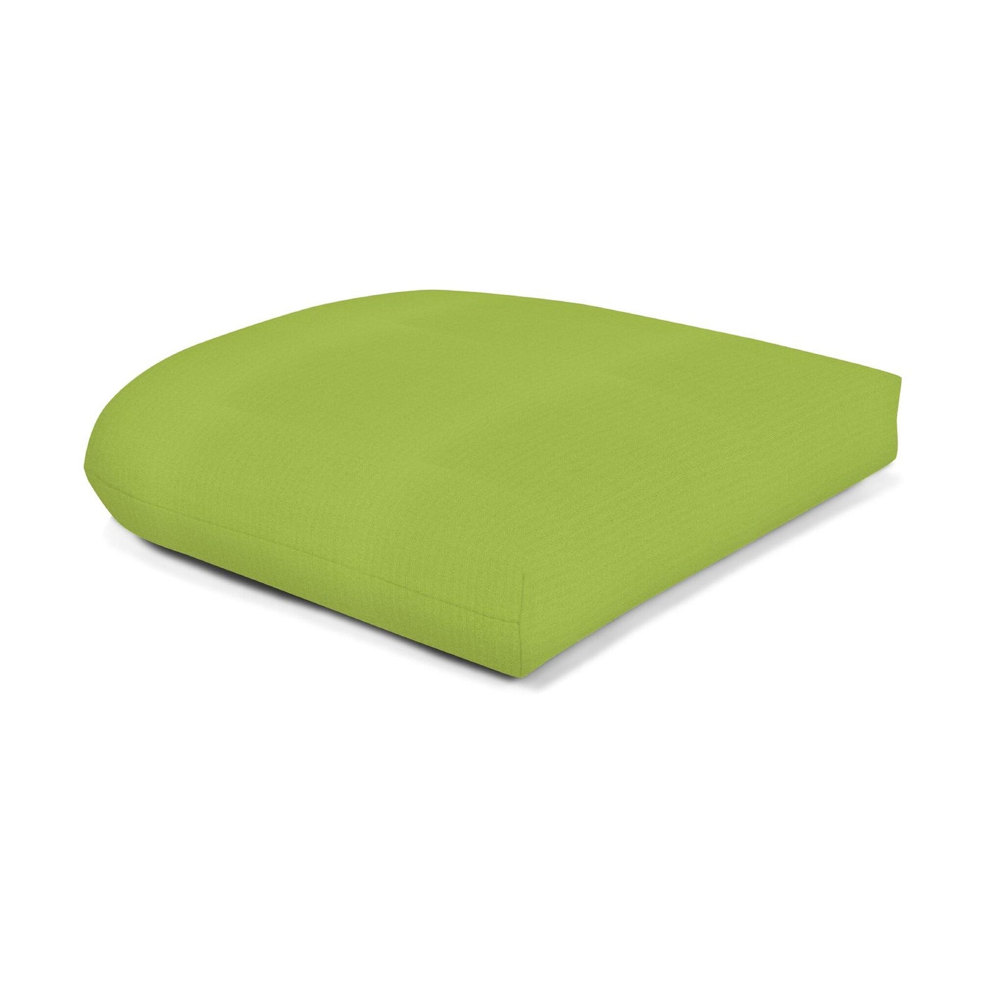 Sunbrella 18 x 18 solid fabric curved back seat cushion Canvas Macaw