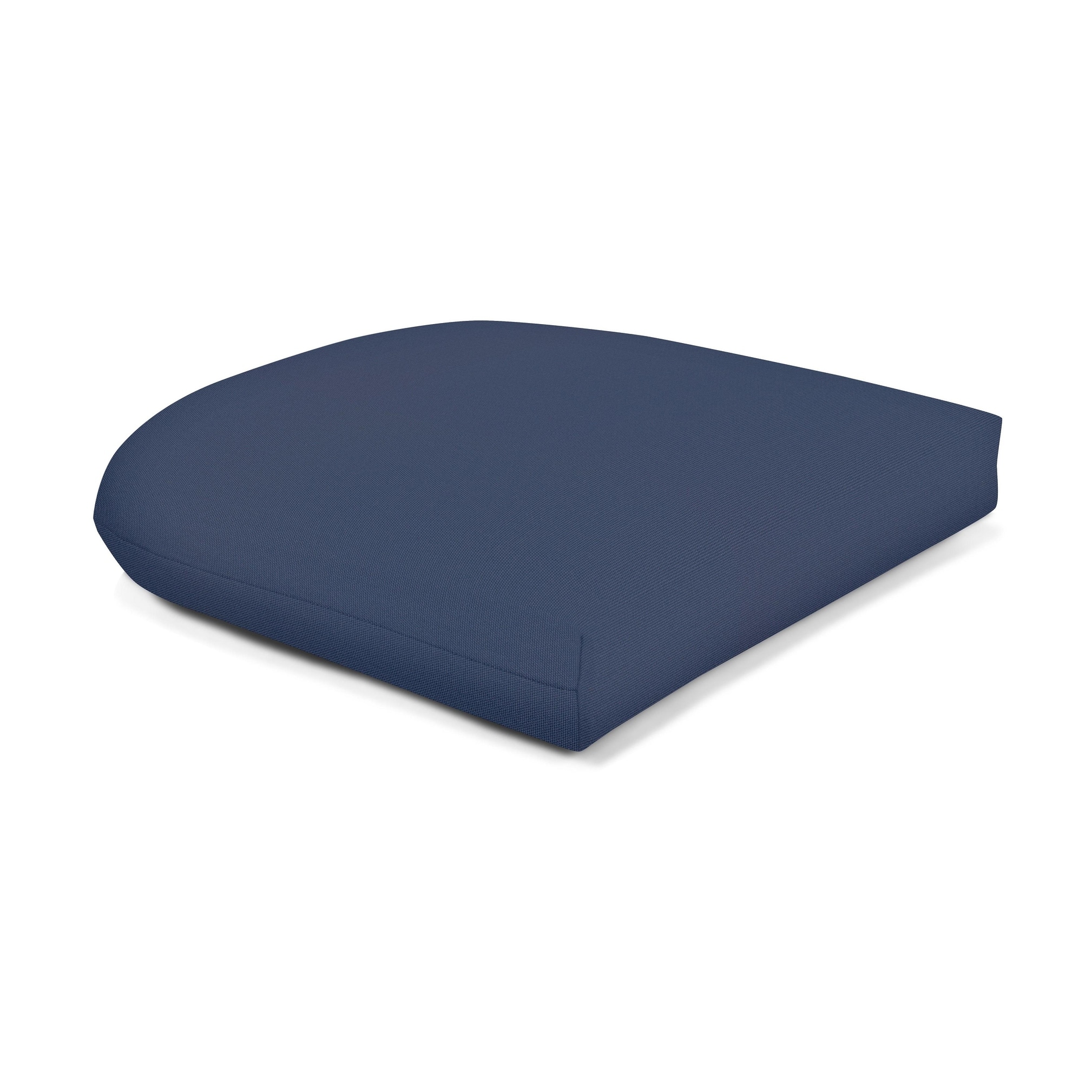 Sunbrella 18 x 18 solid fabric curved back seat cushion Canvas Navy