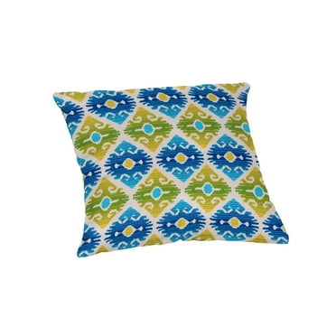 Casual Cushion Ogee 1-Piece Indoor/Outdoor Square Throw Pillow, 18"W x 18"L, Chautequa Lagoon