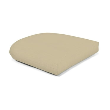 Casual Cushion Solid Sunbrella® Fabric 1-Piece Indoor/Outdoor Wicker Seat Pad, 18"W x 18"L, Spectrum Sand