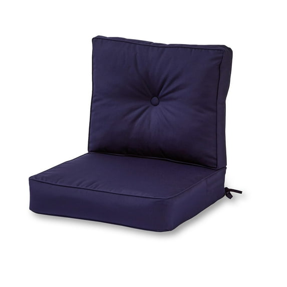 Sunbrella 2-Piece Premium Deep Seat Outdoor Cushion Set Canvas Navy