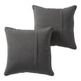 thumbnail image 1 of Sunbrella 20 in. Square Outdoor Throw Pillow (2-Pack) - Canvas Coal, 1 of 6