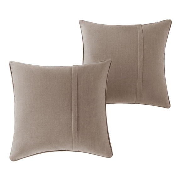 Sunbrella 20 in. Square Outdoor Throw Pillow (2-Pack) - Cast Ash