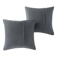 thumbnail image 1 of Sunbrella 20 in. Square Outdoor Throw Pillow (2-Pack) - Cast Slate, 1 of 6