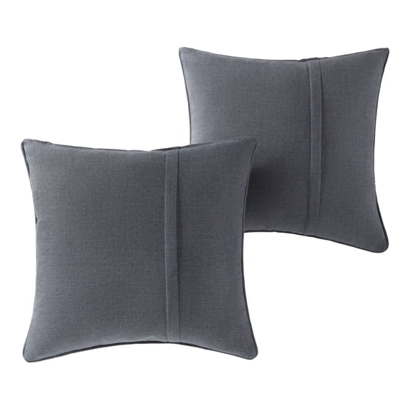 Sunbrella 20 in. Square Outdoor Throw Pillow (2-Pack) - Cast Slate