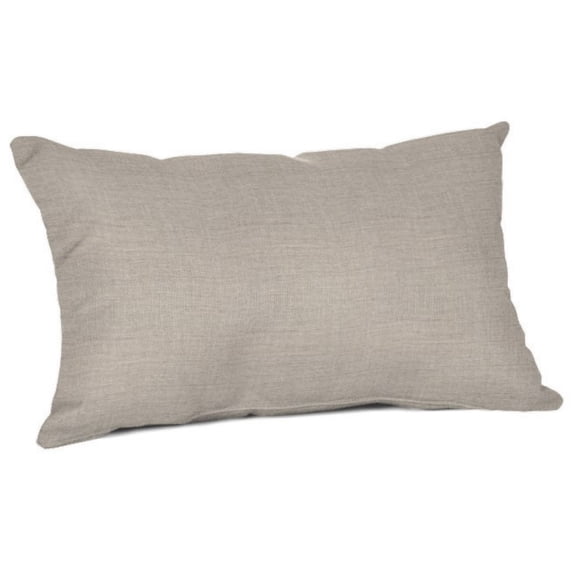 Casual Cushion Solid Sunbrella® Fabric 1-Piece Outdoor Rectangle Throw Pillow, 19"W x 12"L, Cast Silver
