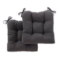 thumbnail image 1 of Sunbrella 20 x 20 in. Outdoor Tufted Dining Seat Cushion (2-Pack), Canvas Coal, 1 of 7