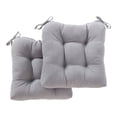 thumbnail image 1 of Sunbrella 20 x 20 in. Outdoor Tufted Dining Seat Cushion (2-Pack), Canvas Granite, 1 of 7
