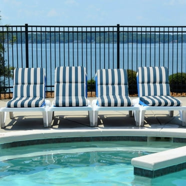Sunbrella 74” x 22” Maxim Regatta Stripe Outdoor Decorative Pillow, Weather Resistant