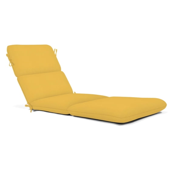 Casual Cushion Outdoor Chaise Lounge Cushion, Sunbrella Fade & Water Resistant 22.5"W x 74"L, 3.5" thick; Back 22.5"W x 28"L, 3.5" thick, Spectrum Daffodil