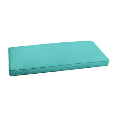 Sunbrella  Aruba Blue Indoor/ Outdoor Bench Cushion 37" to 48"  by Sorra Home 42 in w x 20 in d