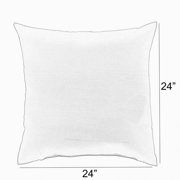 Sunbrella Beige White Check Corded Indoor/ Outdoor Pillow Set (Set of 2) 24 in x 24 in