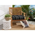thumbnail image 1 of Sunbrella  Black Grey Stripe Indoor/Outdoor Deep Seating Cushion, Corded 23.5 in W x 23 in D, 1 of 4