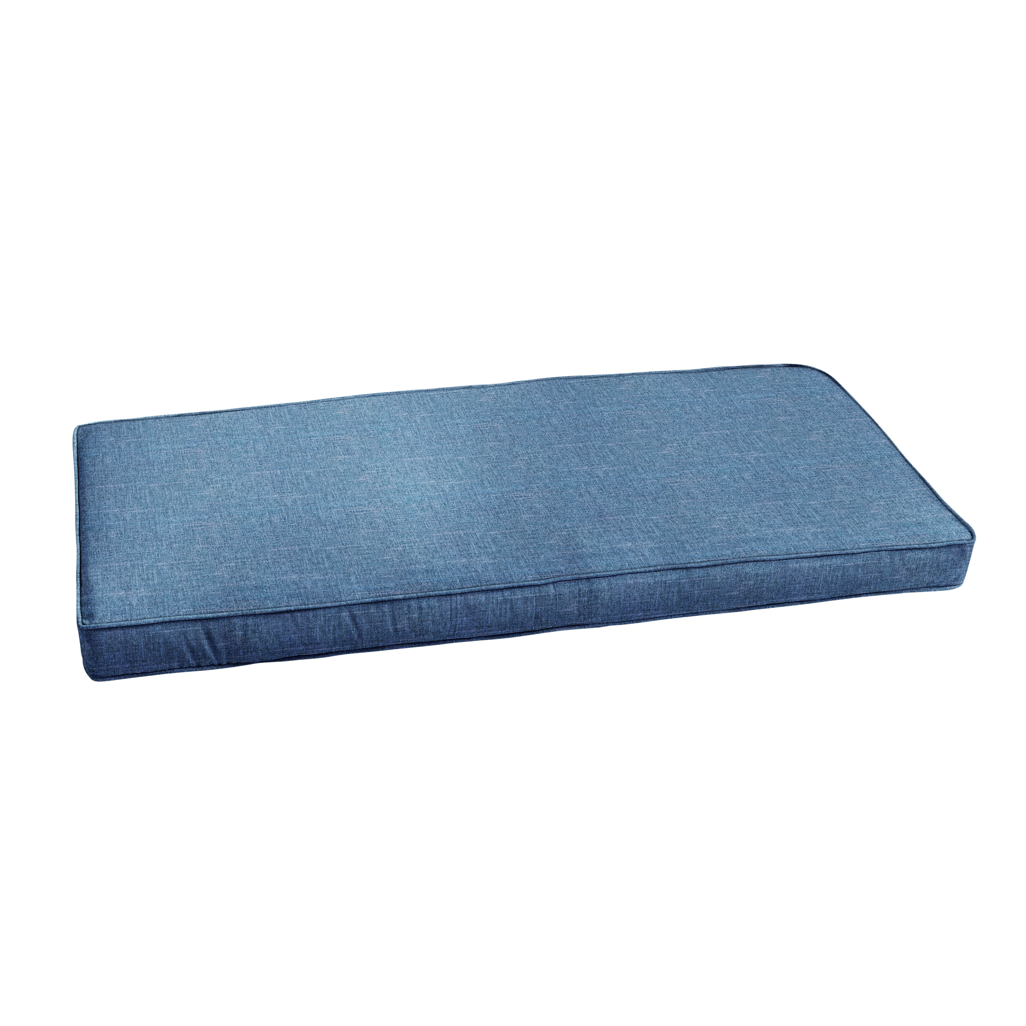 Sunbrella Blue Denim Indoor/Outdoor Bench Cushion 47.5" x 18" x 2"