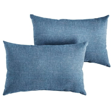 Sunbrella Blue Indoor/ Outdoor Pillow Set (Set of 2) 16 in x 26 in