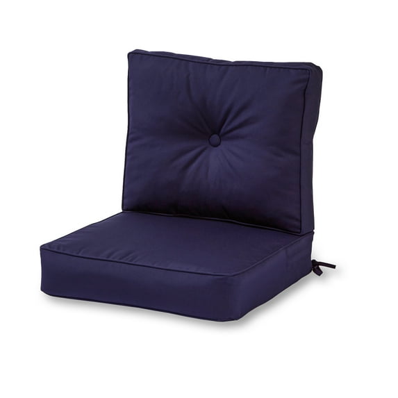 Sunbrella 2-Piece Outdoor Deep Seat Cushion Set in Canvas Navy