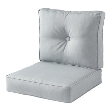 Sunbrella 2-Piece Outdoor Deep Seat Cushion Set in Canvas Granite