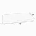thumbnail image 1 of Sunbrella  Canvas Black Indoor/ Outdoor Bench Cushion 37" to 48", Corded 48 in w x 17 in d, 1 of 5
