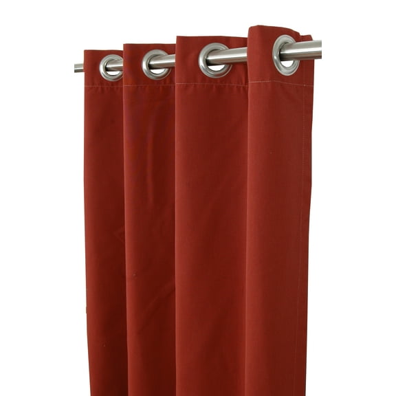 Sunbrella Canvas Henna Indoor/Outdoor Curtain Panel by Sweet Summer Living, 50" x 120" with Stainless Steel Grommets
