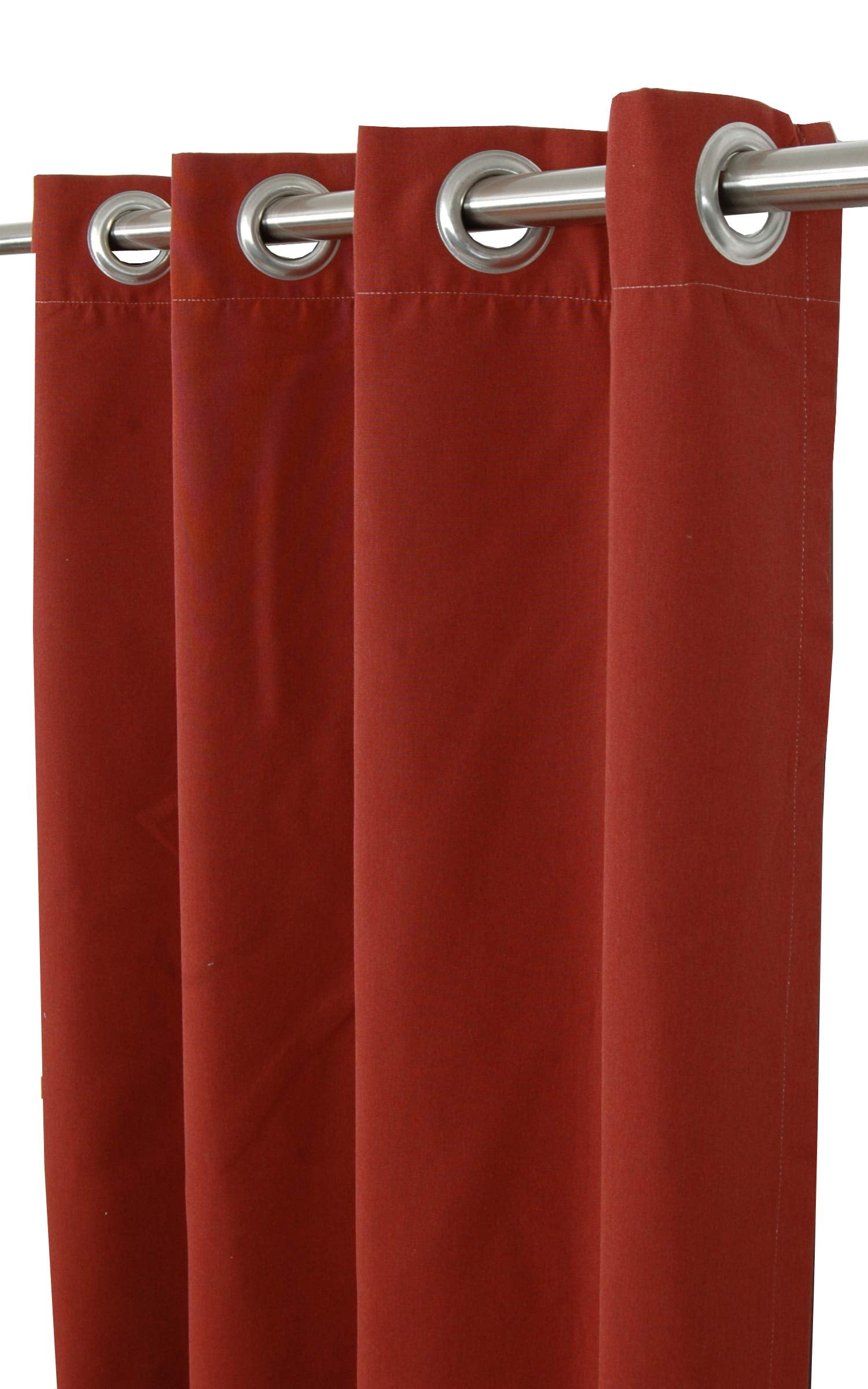 Sunbrella Canvas Henna Indoor/Outdoor Curtain Panel by Sweet Summer Living, 50" x 84" with Stainless Steel Grommets