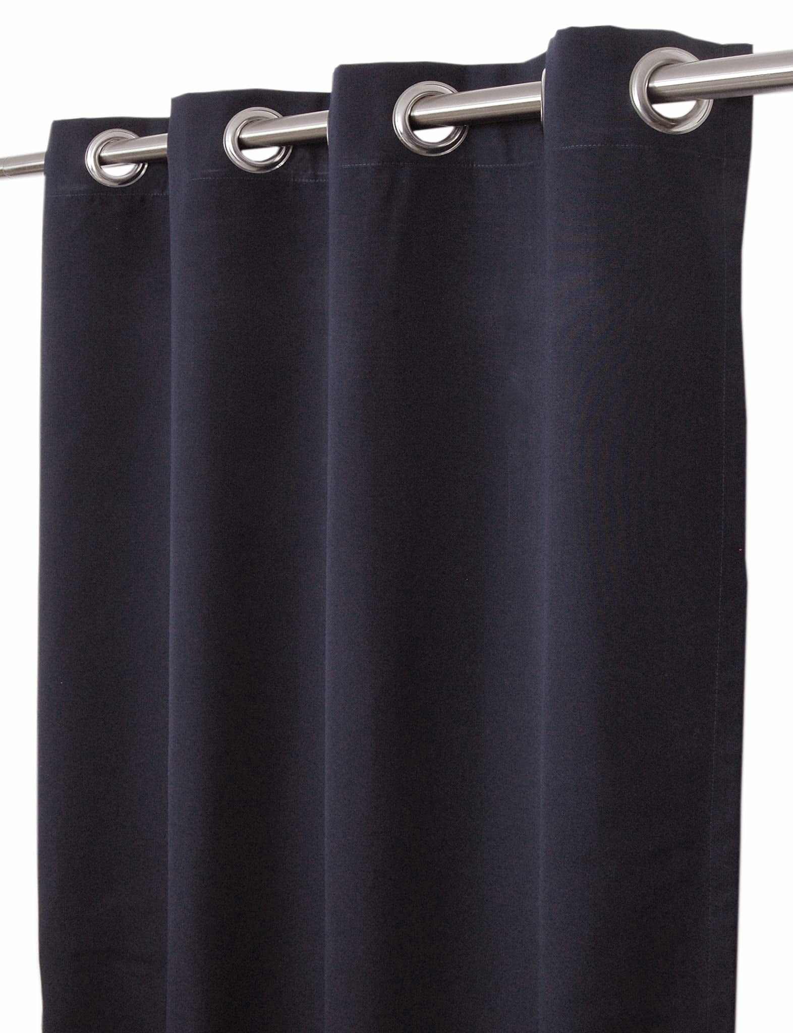 Sunbrella Canvas Navy Indoor/Outdoor Curtain Panel by Sweet Summer Living, 50" x 84" with Stainless Steel Grommets