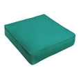 thumbnail image 1 of Sunbrella  Canvas Teal Corded Indoor/ Outdoor Deep Seating Chair Cushion 23 in L x 23.5 in W, 1 of 5