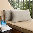 thumbnail image 1 of Sunbrella  Cast Silver Indoor/Outdoor Knife Edge Pillow (Set of 2) 13" x 20", 1 of 5