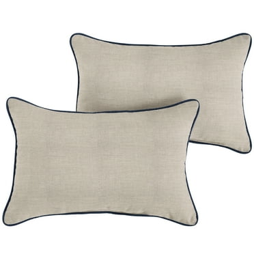 Sunbrella  Cast Silver/ Spectrum Indigo Indoor/ Outdoor Pillow Set of 2 16 in x 26 in