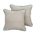 thumbnail image 1 of Sunbrella  Cast Silver/ Spectrum Peacock Indoor/ Outdoor Pillow Set 22 in x 22 in, 1 of 5