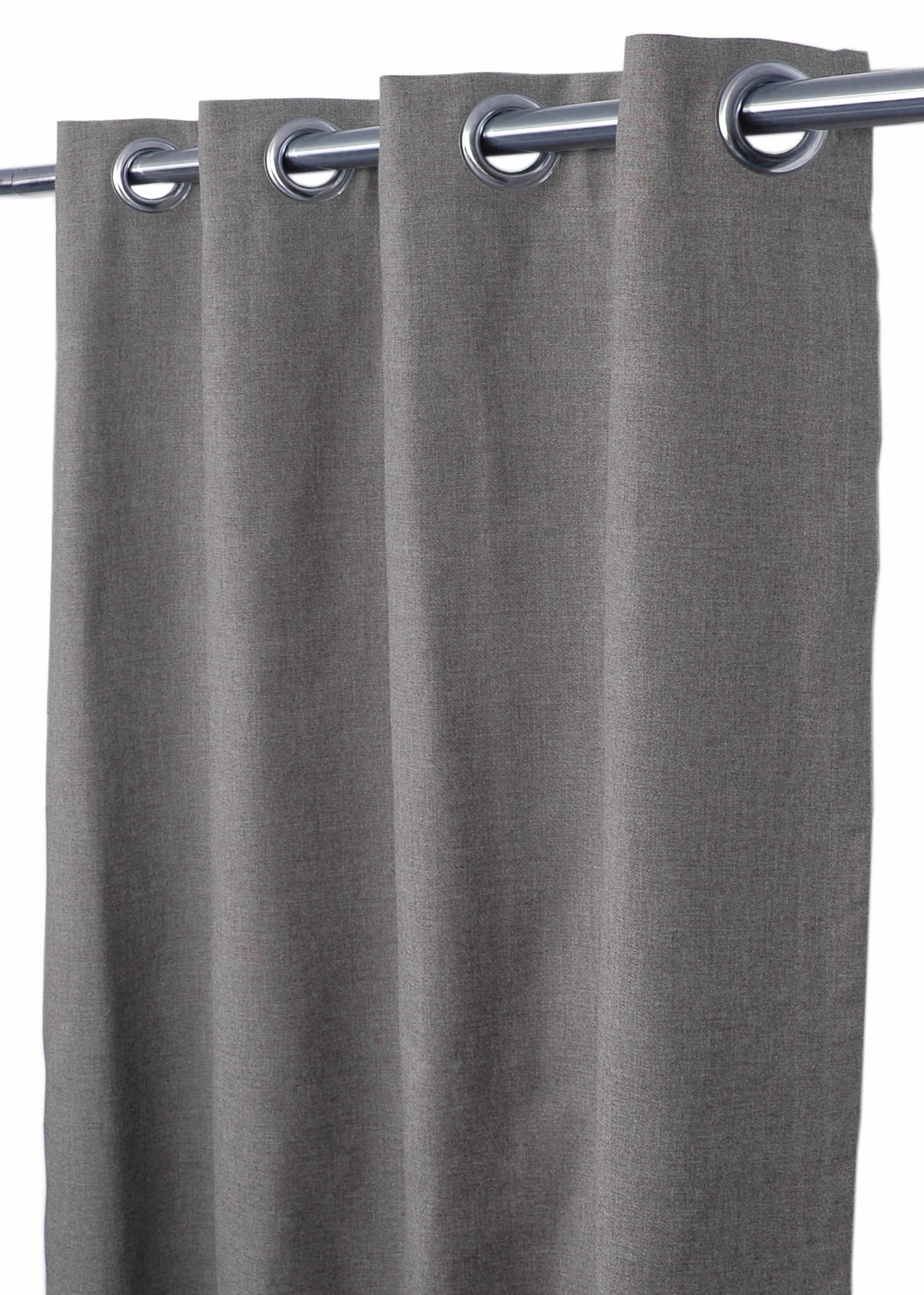 Sunbrella Cast Slate Indoor/Outdoor Curtain Panel by Sweet Summer Living, 50" x 84" with Stainless Steel Grommets