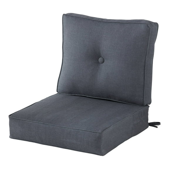Sunbrella 2-Piece Outdoor Deep Seat Cushion Set in Cast Slate