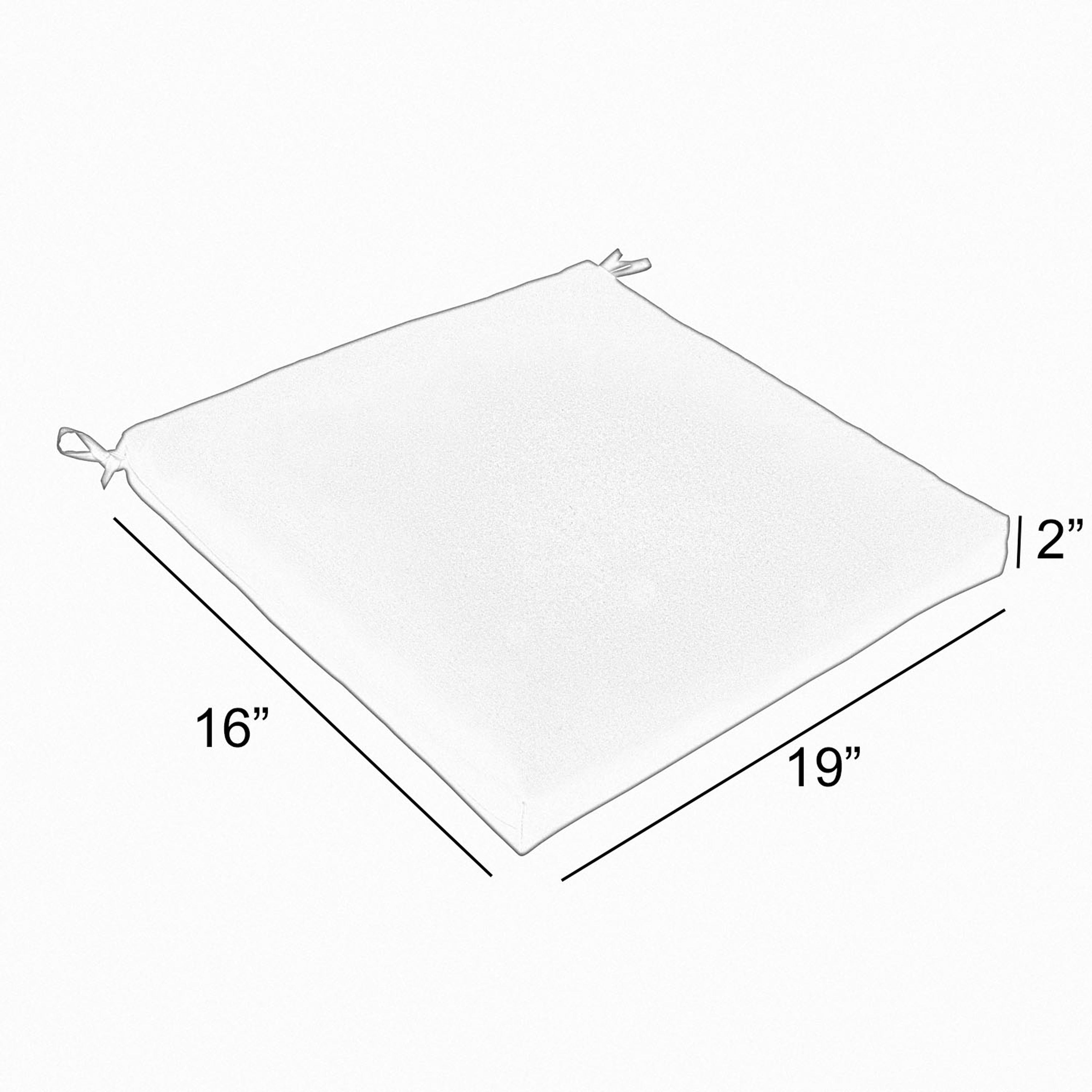 Coral Corded 19" x 16" Polyester Indoor/Outdoor Chair Pads