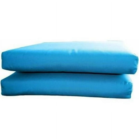 Bellini Home and Gardens PU2018B2019 2 Pack Sunbrella Designer Seat Cushions-Knife Edge- Canvas Pacific Blue