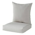 thumbnail image 1 of Sunbrella Fabric Cast Pumice 2-Piece Reversible Outdoor Deep Seat Cushion Set, 1 of 9