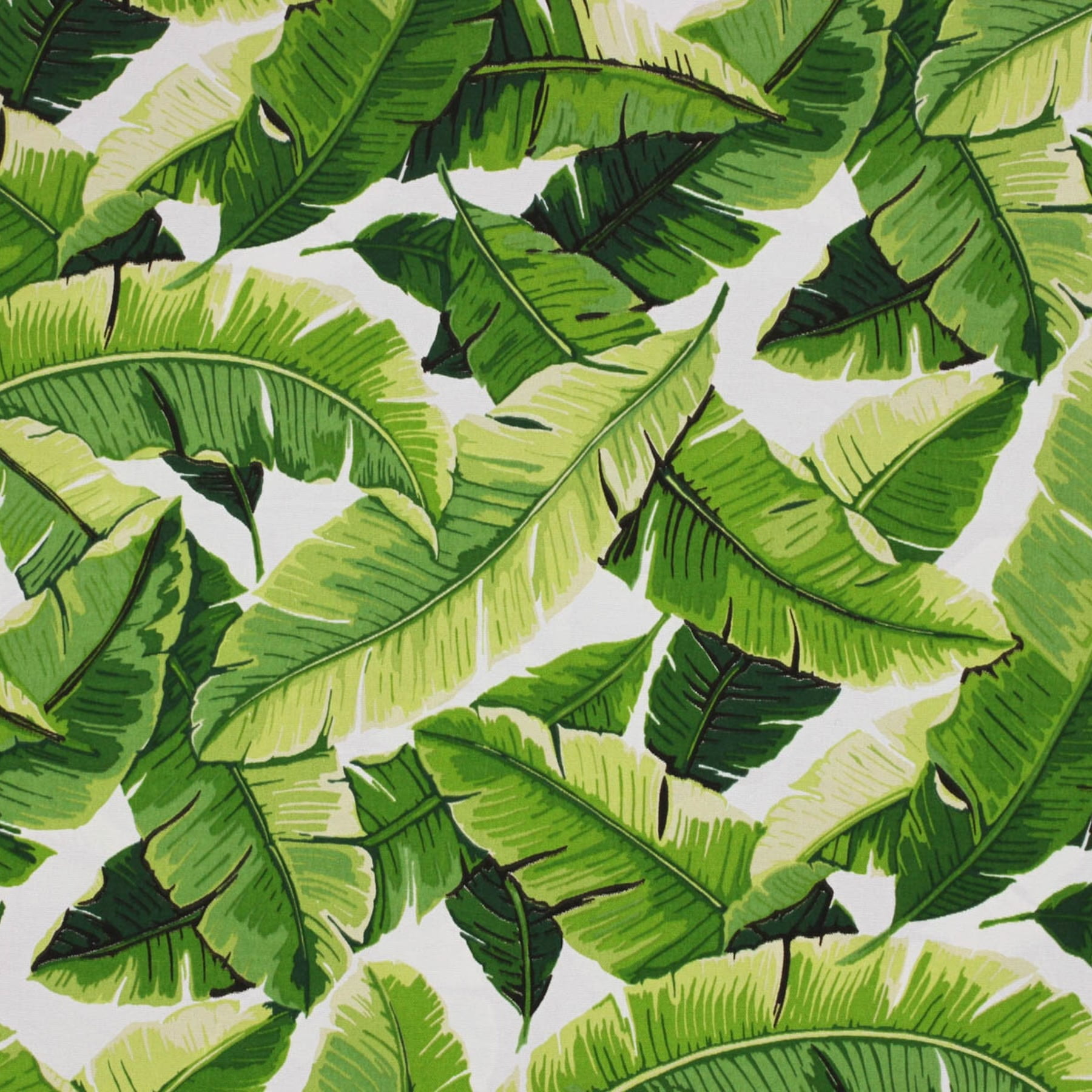 Sunbrella Green Tropical Palm Leaf Print Lumbar Pillow Set