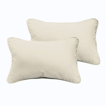 Sunbrella Ivory Indoor/ Outdoor Pillow Set 14 in x 24 in