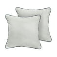thumbnail image 1 of Sunbrella Ivory with Indigo Graphic Corded Indoor/ Outdoor Pillow Set (Set of 2) 24 in L x 24 in W, 1 of 5