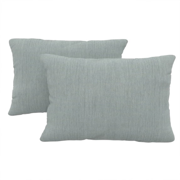 Sunbrella Lumbar Pillows Set of 2, UV Fade resistant & Water Repellent Rectangle Lumbar Throw Pillows (Inserts with Covers)for Indoor & Outdoor Use