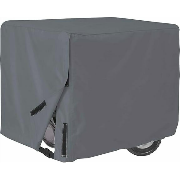 Covers & all Outdoor Generator Cover, 12 Oz Waterproof UV & Weather Resistant, Universal Portable Equipment Machinery Storage Protector with Air Vents & Drawstrings (20"L X 15"W X 17"H, Grey)
