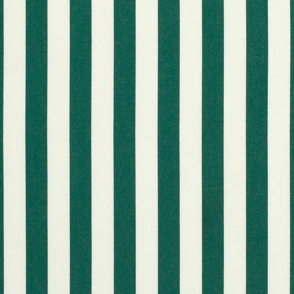 Forest Green and White Striped Outdoor Upholstery Fabric
