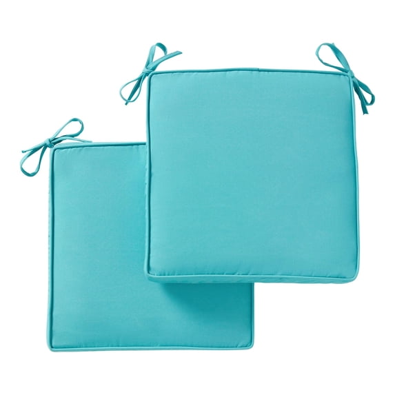 Sunbrella Outdoor 17 in. Square Chair Pad (2-Pack), Aruba