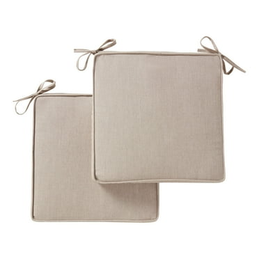 Sunbrella Outdoor Square Chair Pad (2-Pack), Cast Ash