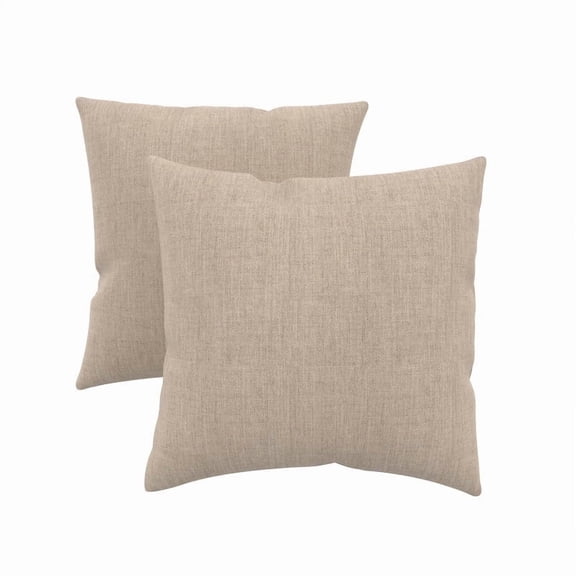 Sunbrella Throw Pillows Set of 2, UV Fade resistant & Water Repellent Square Throw Pillows (Inserts with Covers) for Indoor & Outdoor Use