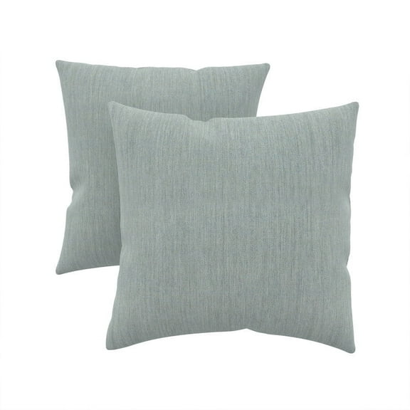 Sunbrella Throw Pillows Set of 2, UV Fade resistant & Water Repellent Square Throw Pillows (Inserts with Covers) for Indoor & Outdoor Use